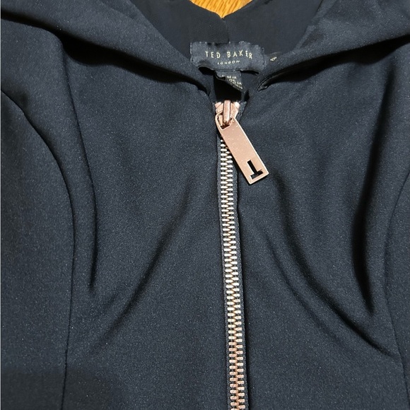 Ted Baker Ravana front-zip dress in Black - Size US 4 - Picture 4 of 13